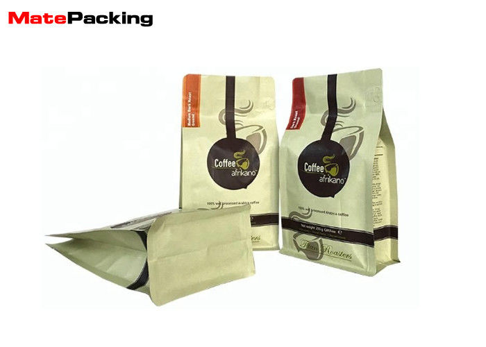 China T Zipper Resealable Coffee Bags Aluminum Foil Laminated Matte Custom Printing factory