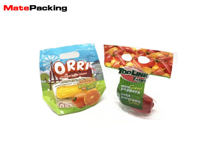 China Clear Fresh Vegetable Plastic Packaging Bags With Breath Hole Anti Fogging factory
