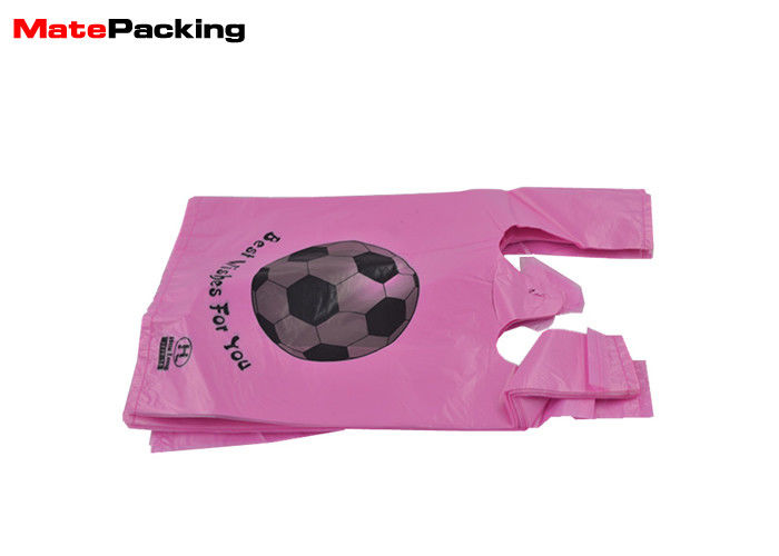 China Custom Logo Printing Biodegradable Trash Bags , Custom Plastic Shopping Bags With Handles company