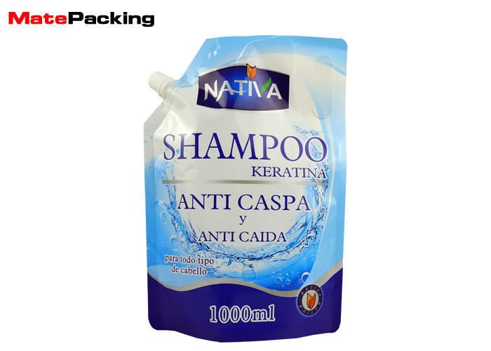 China Stand Up Spout Pouch Aluminum Foil For Shampoo Sunscreen Lotion Beauty Products factory