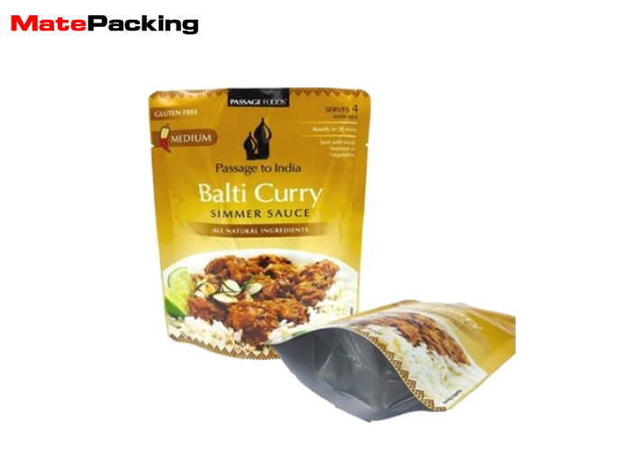 Leakproof Retort Pouch Packaging , Custom Laminated Frozen Food Pouches 200g