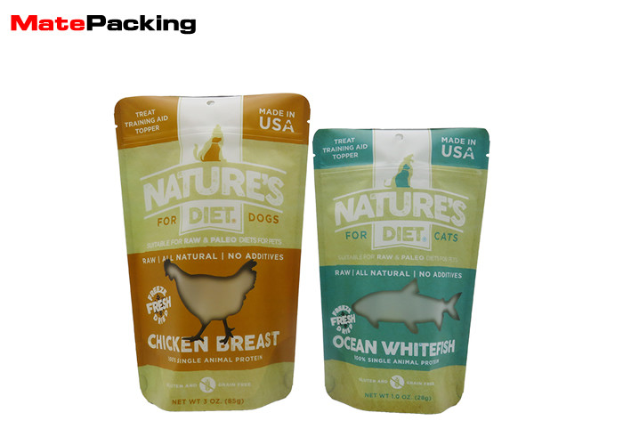 Ziplock Stand Up Pet Food Packaging Bags Dog Food Bag With Resealable Zipper