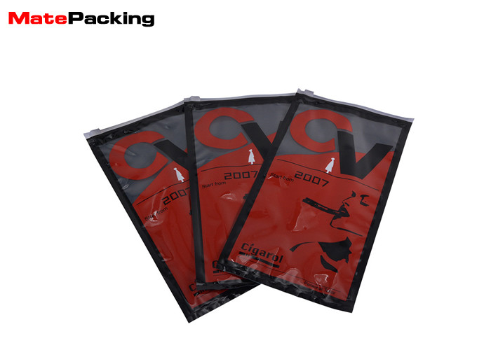 Aluminun Foil Resealable Plastic Tobacco Pouch Ziplock With Window