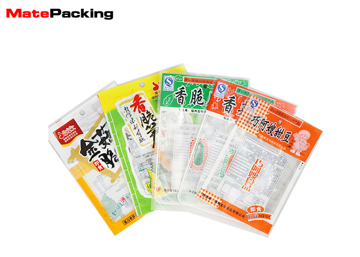 Food Grade Vacuum Seal Food Bags Three Side Seal Custom Printed For Seafood / Meat