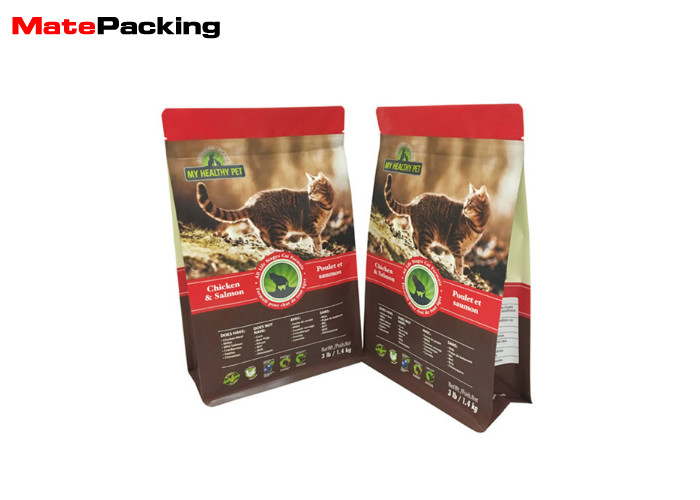 Pet Custom Food Packaging Bags , Plastic Laminated Cat Food Pouches