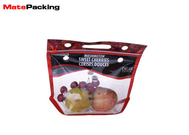 Custom Size Fruit / Fresh Vegetable Plastic Packaging Bags Pouch With Hanger Hole