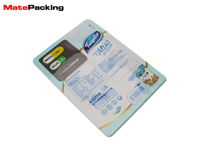 Three Side Seal Cooked Food Packaging Bags Custom Printed Aluminum Retort Pouch