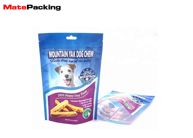 Dog Treats Pet Food Packaging Bags Logo Printing Plastic Laminated Stand Up Pouch